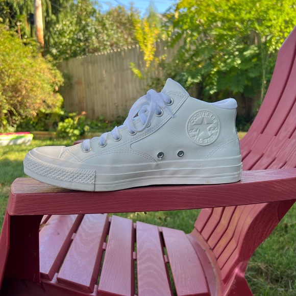 Converse All Star White Leather High Top Sneakers // High-tops - Picture 5 of 9